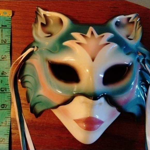 ABOUT FACE Ceramic MASK Wall Hanging Clay Art San Francisco 11/1991 Vintage - Picture 5 of 11